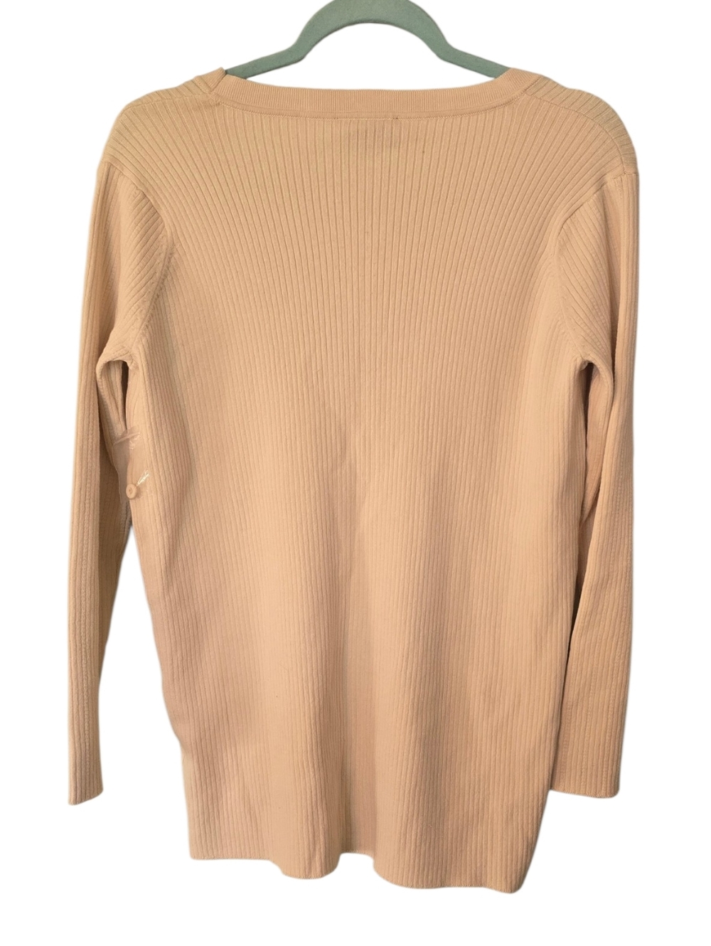 ModCloth Beige Ribbed Button-Front Cardigan - Picture 2 of 9